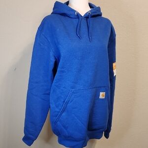Carhartt Blue And Yellow Hoodie Men's Small Mid Weight Loose Fit
